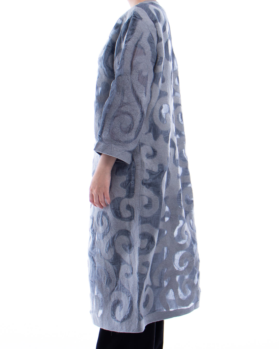 Felted cardigan (Grey)
