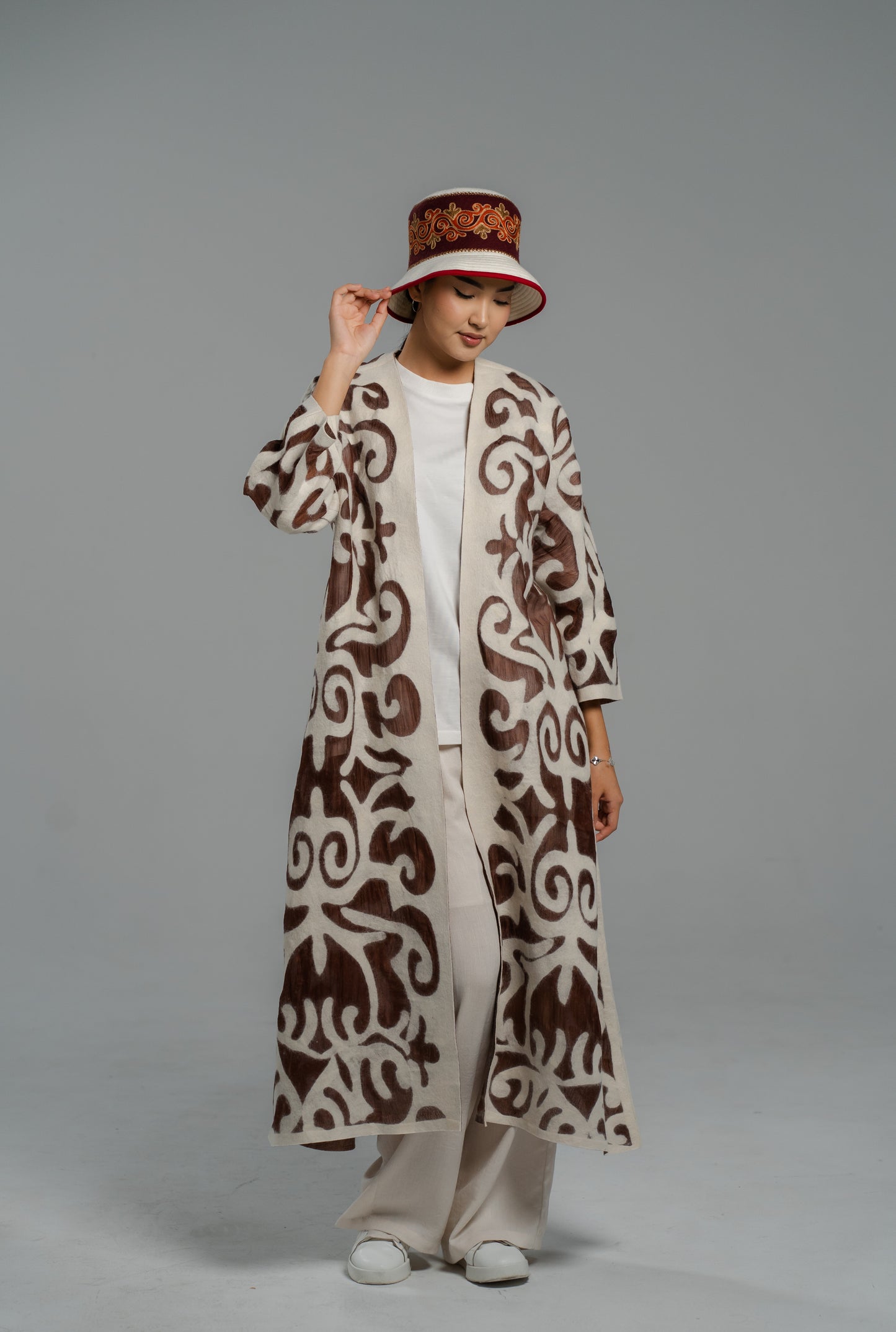 Long felted jacket