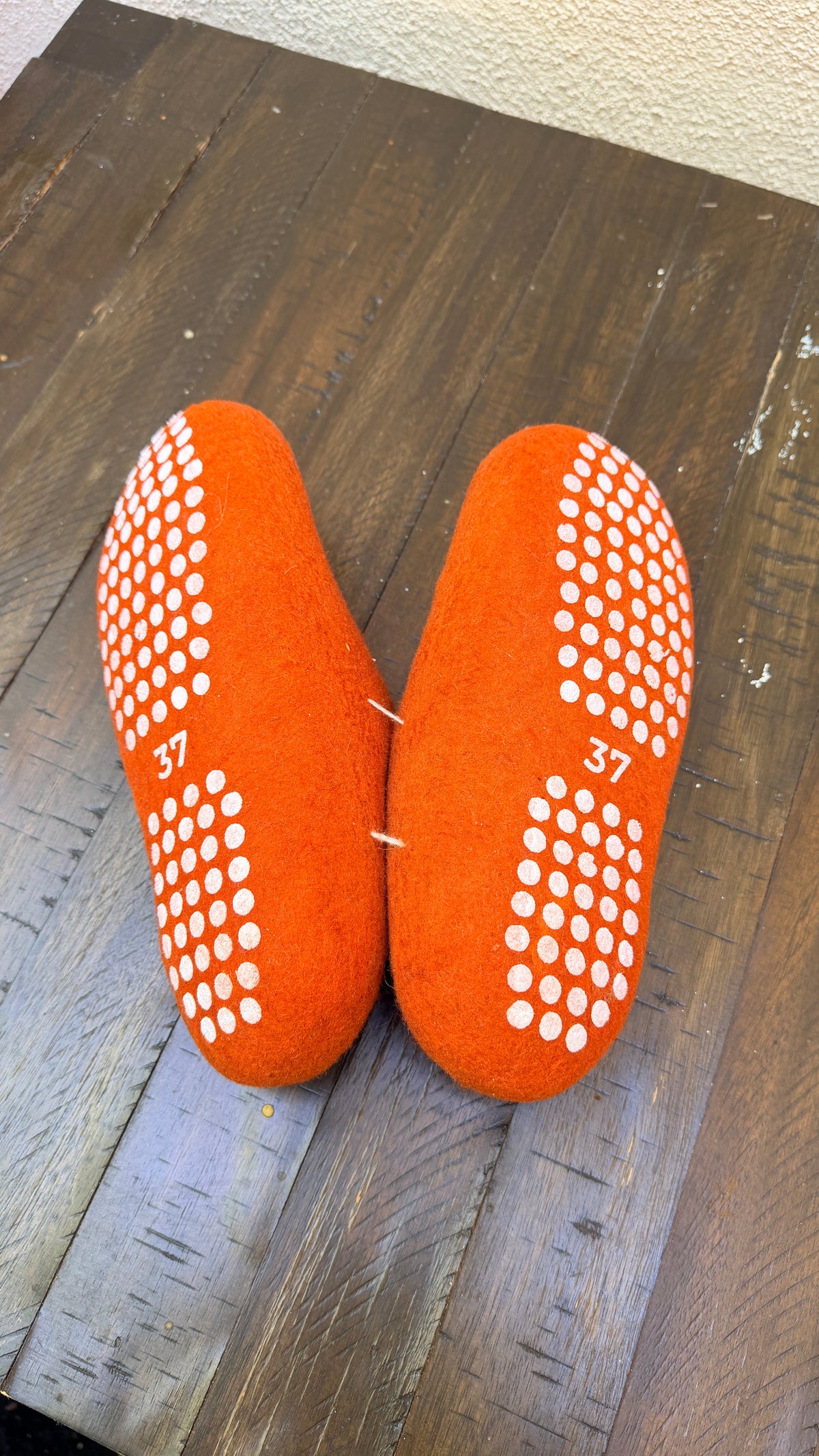Felted wool slipper