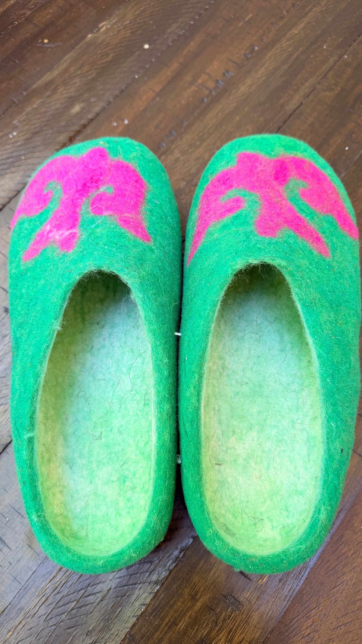 Felted wool slipper