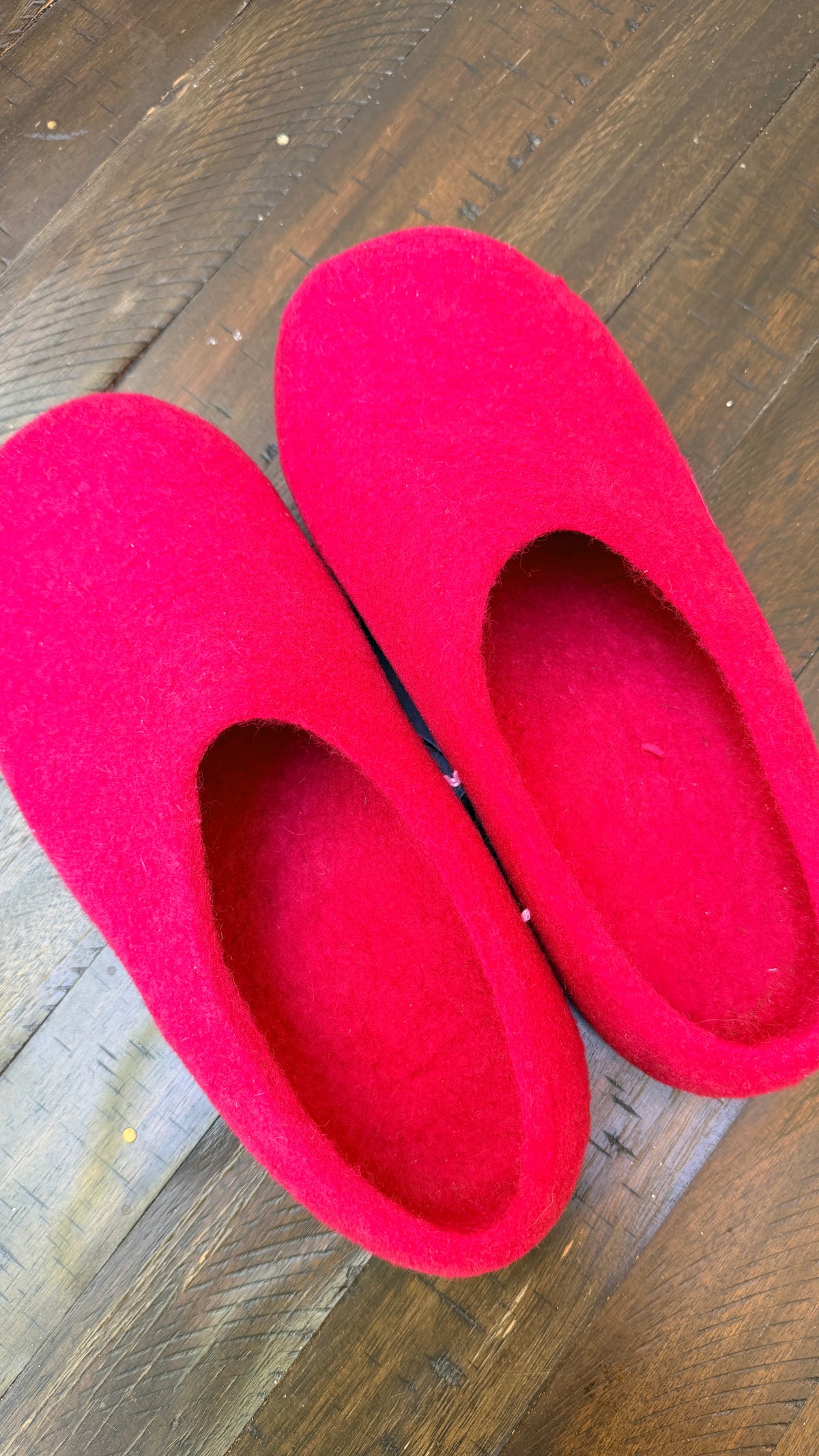 Felted wool slipper