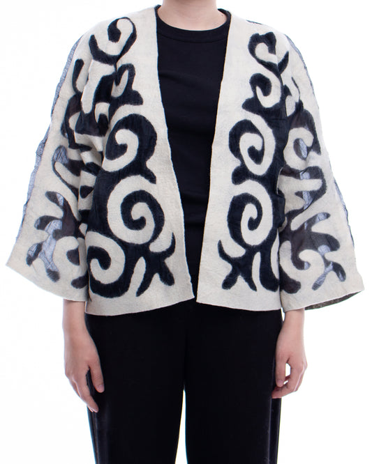 Felted white jacket