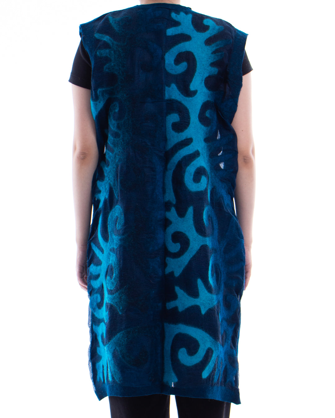 Midi felted vest (Blue)