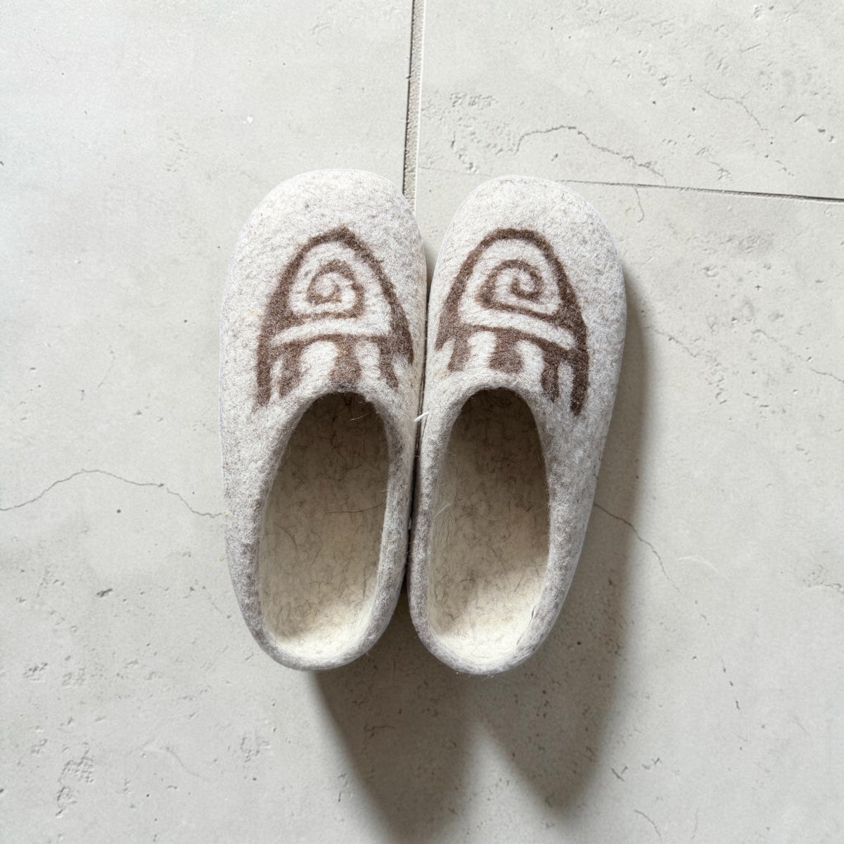 Felted wool slipper