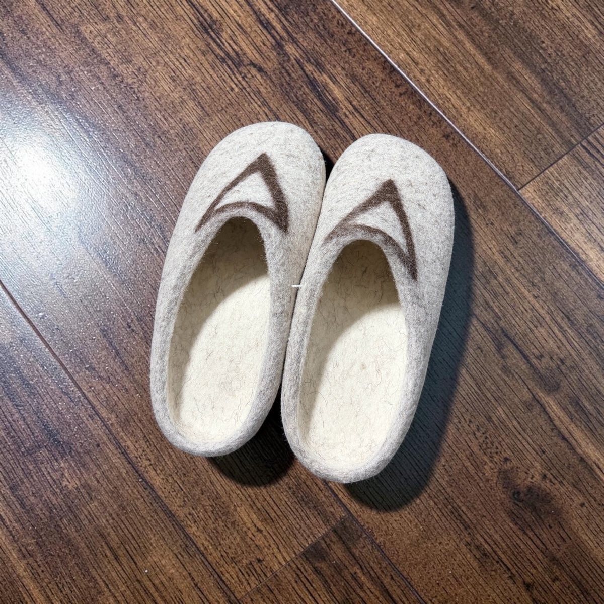 Felted wool slipper