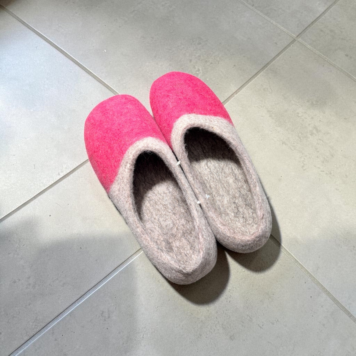 Felted wool slipper