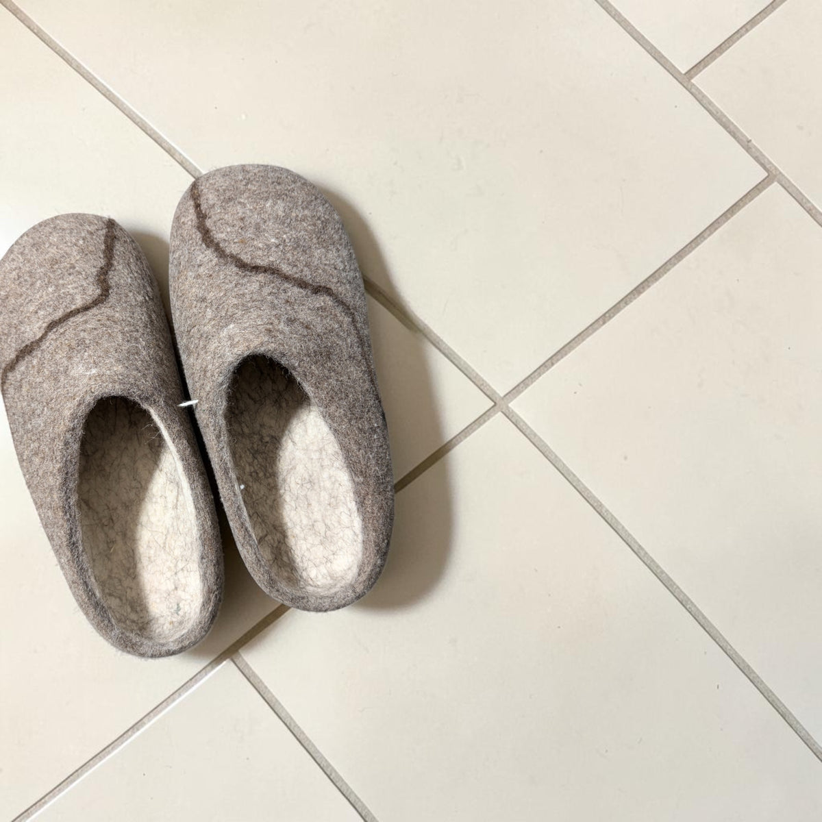 Felted wool slipper